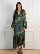 Фустан-кошула - Зелен принт | Bransoa