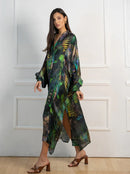 Фустан-кошула - Зелен принт | Bransoa