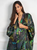 Фустан-кошула - Зелен принт | Bransoa