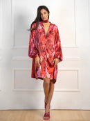 Фустан-кошула - Црвен принт | Bransoa