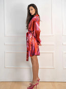 Фустан-кошула - Црвен принт | Bransoa