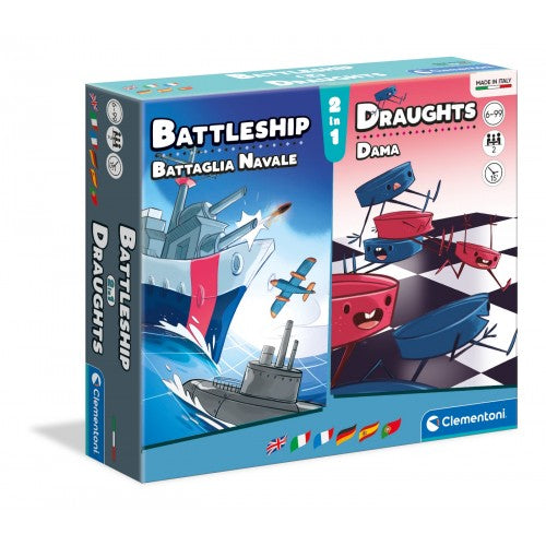 Друштвени игри "Battle Ship" и "Dama" | Clementoni | 6+ години