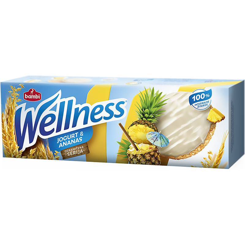 Интегрален кекс со прелив од јогурт и ананас | Wellness | 160g
