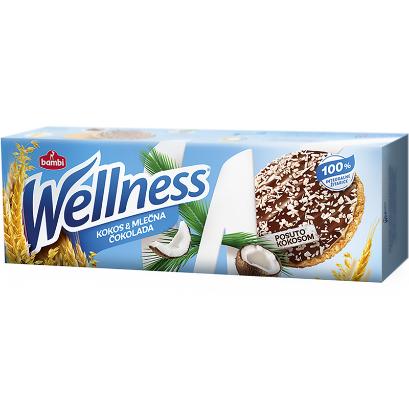 Интегрален кекс со прелив од чоколадо и кокос | Wellness | 165g