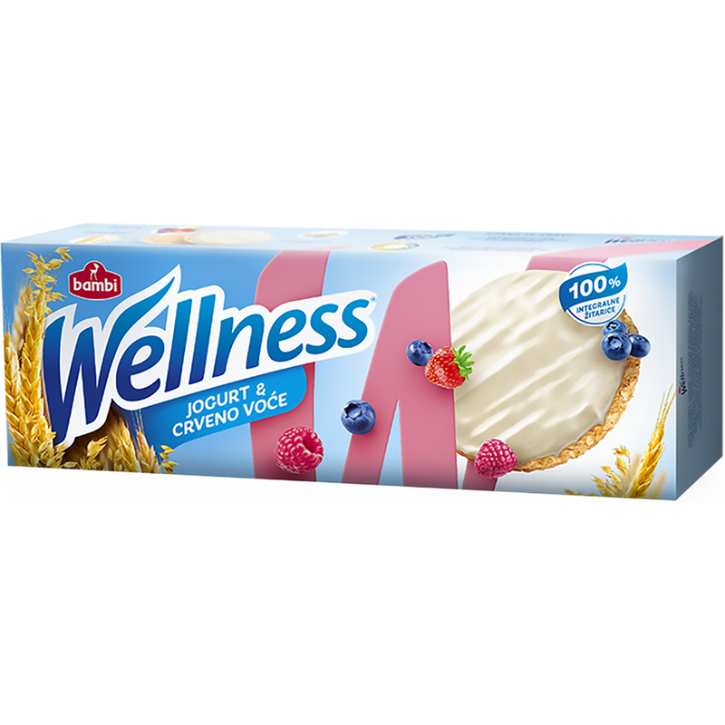 Интегрален кекс со прелив од јогурт и шумско овошје | Wellness | 160g