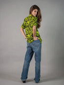 Зелена принт кошула | Bransoa