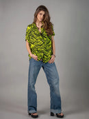 Зелена принт кошула | Bransoa