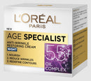 Ноќна крема против брчки | Loreal | 55+ | 50ml