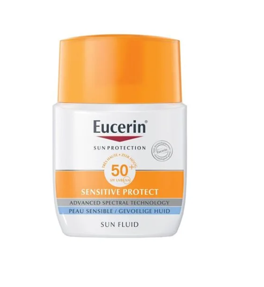 Крем-флуид за нормална и комбинирана кожа | Eucerin Sensitive Protect | SPF50+ | 50ml