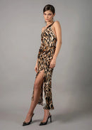 Миди фустан - принт | Bransoa