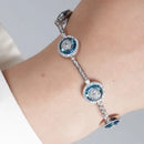 Сребрена назар нараквица  | Dunipa | BR1001 | сини очи