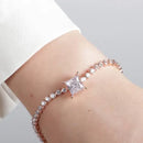 Сребрена нараквица со циркони  | Dunipa | BR1008 | Розова боја