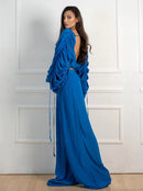 Сини Palazzo панталони | Bransoa