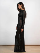 Црн фустан за на плажа | Bransoa