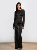 Црн фустан за на плажа | Bransoa