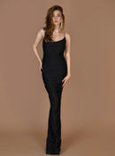 Црн долг фустан | Bransoa