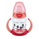 Шише со рачки и силиконско клунче | Nuk | Disney Mickey - Tempеrature Control (6+мес)