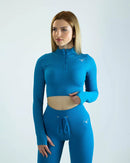 Блуза за вежбање | Basics Ribbed Long Sleeved Crop Top | Be Fit MK