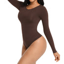 Боди со долги ракави | Essential Seamless Long Sleeve Shaping Bodysuit | Lily MK