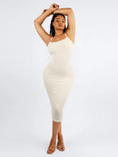 Фустан | Ribbed Sculpting Midi Dress | Lily  MK