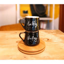 Сет шолји за еспресо со тацна | Wifey And Hubby | Тиноски