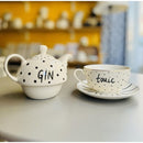 Дводелен порцелански чајник | Gin Tonic | Тиноски