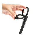 Црно силиконско дилдо за двојна пенетрација