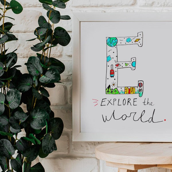 Постер во рамка | Explore The World | Тиноски